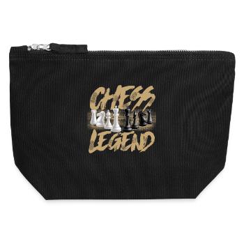 Chess - Canvas Zip Pouch 12 x 13 cm - black - Front