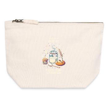 Quête quotidienne : Nourrir le levain - Pochette zippée en toile 12 x 13 cm - blanc naturel - Devant