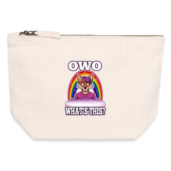 OwO What's This? - Canvas Zip Pouch 12 x 13 cm - nature - Front