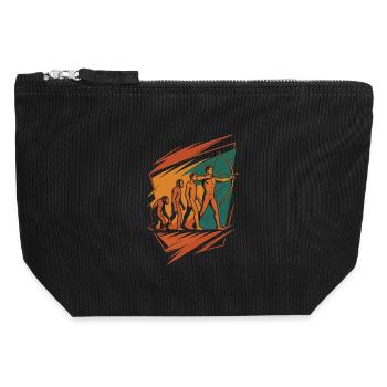 Entwicklung Des Bogenschießens Archer Bow Target - Canvas Reißverschluss-Täschchen (12 x 13 cm) - Schwarz - Vorne