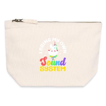 Public Fart Funny Inappropriate - Canvas Zip Pouch 12 x 13 cm - nature - Front