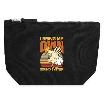Public Fart Funny Inappropriate - Canvas Zip Pouch 12 x 13 cm - black - Front