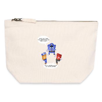 Funny Chemistry Teacher – Periodic Table Elents - Canvas Zip Pouch 12 x 13 cm - nature - Front