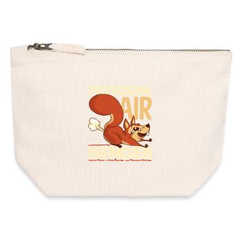 Public Fart Funny Inappropriate - Canvas Zip Pouch 12 x 13 cm - nature - Front