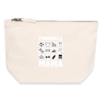 Soccer Mom Design - Canvas Zip Pouch 12 x 13 cm - nature - Front