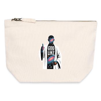 Conception galactique semblable à celle de Dieu - Pochette zippée en toile 12 x 13 cm - blanc naturel - Devant