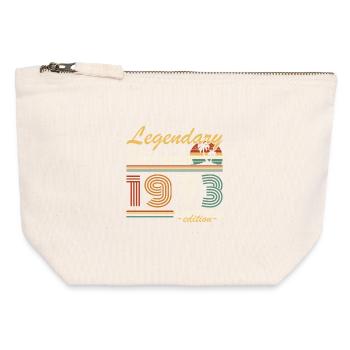 October 1973 Vinatge Retro Birthday Gift - Canvas Zip Pouch 12 x 13 cm - nature - Front