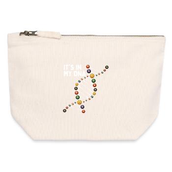 Es liegt in meiner DNA Lustiger Poolspieler Queue Sport - Canvas Reißverschluss-Täschchen (12 x 13 cm) - Naturweiß - Vorne