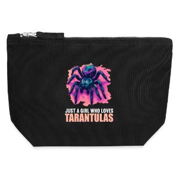 Tarantulas Tarantula - Canvas Zip Pouch 12 x 13 cm - black - Front