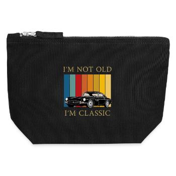 Classic Car Humor  - Canvas Reißverschluss-Täschchen (12 x 13 cm) - Schwarz - Vorne