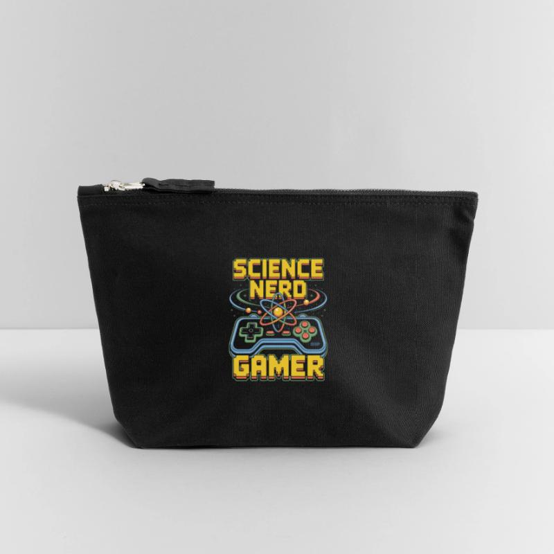 Science Nerd Gamer Atom Controller Wissenschaft Canvas Reißverschluss-Täschchen (12 x 13 cm)