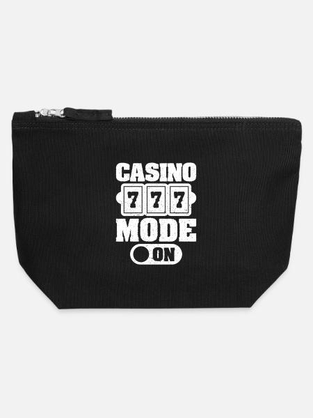 Casino Gambler Mode On Gambling - Canvas Reißverschluss-Täschchen (12 x 13 cm) - Schwarz