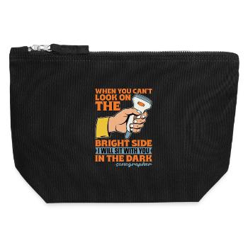 Sonographer When You Can't Look Ultrasound Tech - Canvas Reißverschluss-Täschchen (12 x 13 cm) - Schwarz - Vorne