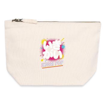 Ikigai Pop Culture Pop Esthétique japonaise - Pochette zippée en toile 12 x 13 cm - blanc naturel - Devant