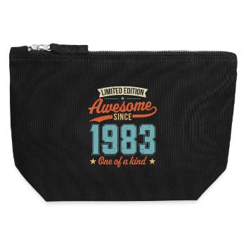 Awesome Since 1983 - Canvas Zip Pouch 12 x 13 cm - black - Front
