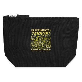 Expériences du laboratoire de la terreur Affiche de film Halloween - Pochette zippée en toile 12 x 13 cm - noir - Devant