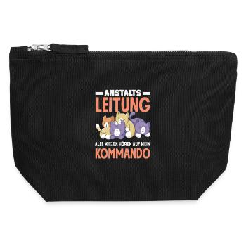 Gestion pénitentiaire Chef de la direction - Pochette zippée en toile 12 x 13 cm - noir - Devant