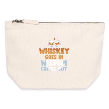 Whiskey Saying Whiskey Drinker Whiskey Lovers - Canvas Zip Pouch 12 x 13 cm - nature - Front