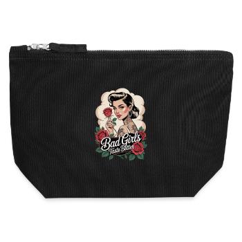 Bad Girls Taste Better Tattoo Style - Canvas Zip Pouch 12 x 13 cm - black - Front