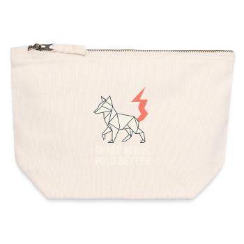 Origami Club Gift Simplicity To A - Canvas Zip Pouch 12 x 13 cm - nature - Front