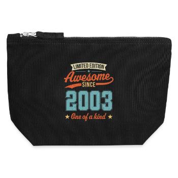 Awesome Since 2003 - Canvas Zip Pouch 12 x 13 cm - black - Front