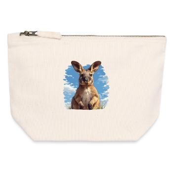 Wallabies Wallaby - Canvas Zip Pouch 12 x 13 cm - nature - Front