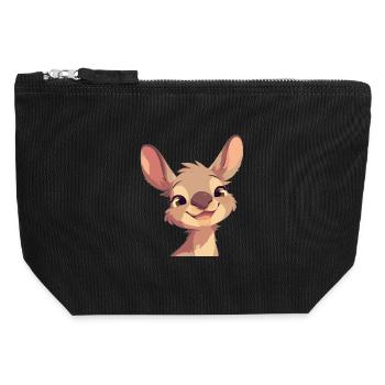 Wallabys Wallaby - Canvas Reißverschluss-Täschchen (12 x 13 cm) - Schwarz - Vorne