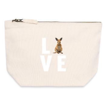 Wallabys Wallaby - Canvas Reißverschluss-Täschchen (12 x 13 cm) - Naturweiß - Vorne