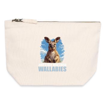 Wallabys Wallaby - Canvas Reißverschluss-Täschchen (12 x 13 cm) - Naturweiß - Vorne