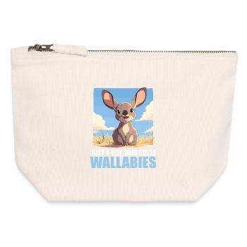 Wallabies Wallaby - Canvas Zip Pouch 12 x 13 cm - nature - Front