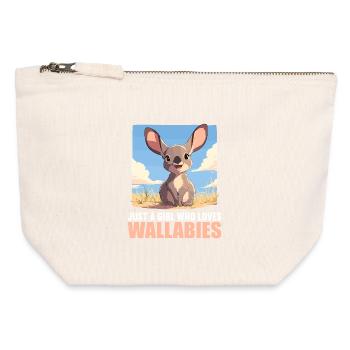Wallabys Wallaby - Canvas Reißverschluss-Täschchen (12 x 13 cm) - Naturweiß - Vorne
