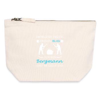 Bergmann Bergarbeiter Kumpel Kohle Miene - Canvas Reißverschluss-Täschchen (12 x 13 cm) - Naturweiß - Vorne