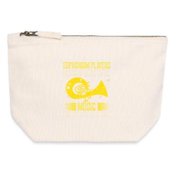 Euphonium Faire de la belle musique Marche baryton - Pochette zippée en toile 12 x 13 cm - blanc naturel - Devant