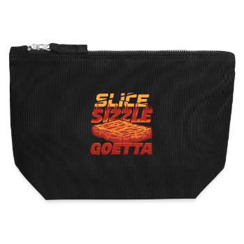 Saucisse de Goetta - Pochette zippée en toile 12 x 13 cm - noir - Devant