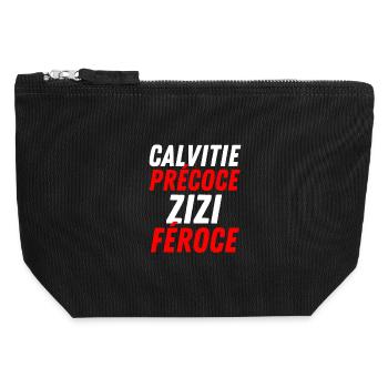Fierce Zizi Early Baldness - Canvas Zip Pouch 12 x 13 cm - black - Front