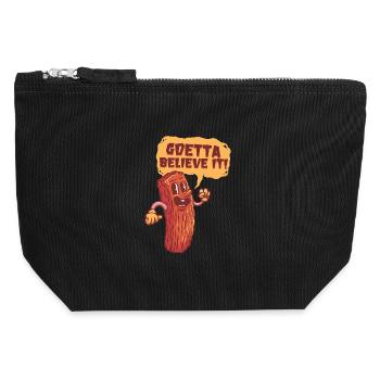 Goetta Wurst Goetta Believe It - Canvas Reißverschluss-Täschchen (12 x 13 cm) - Schwarz - Vorne