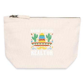Nacho Agent immobilier moyen - Pochette zippée en toile 12 x 13 cm - blanc naturel - Devant