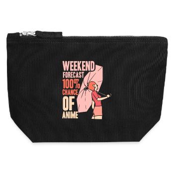 Anime Manga Otaku Kawaii Japon Cosplay Bande dessinée - Pochette zippée en toile 12 x 13 cm - noir - Devant