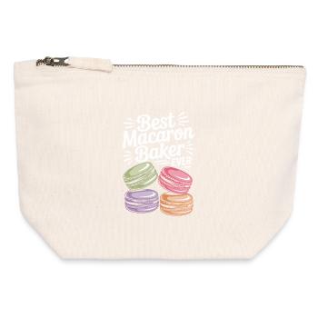 Macaron French Desserts - Canvas Zip Pouch 12 x 13 cm - nature - Front