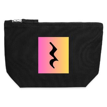 Quarter break Musical sign in color - Canvas Zip Pouch 12 x 13 cm - black - Front