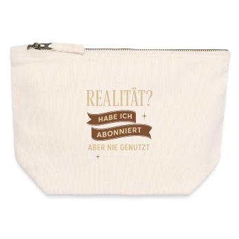 Reality? I subscribed, but never used it - Canvas Zip Pouch 12 x 13 cm - nature - Front
