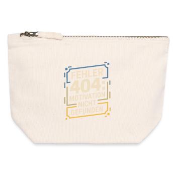 Error 404: Motivation not found - Canvas Zip Pouch 12 x 13 cm - nature - Front
