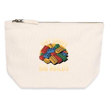 Building Blocks Kids Brick Builder - Canvas Zip Pouch 12 x 13 cm - nature - Front