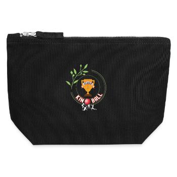 Kinball Siegerin Gewinner Turnier Meisterschaft - Canvas Reißverschluss-Täschchen (12 x 13 cm) - Schwarz - Vorne