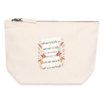 Festival Sorry Boys I Only Date Rock Stars Groupie - Canvas Zip Pouch 12 x 13 cm - nature - Front