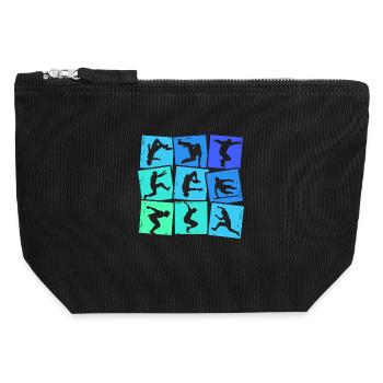 Parkour Sports extrêmes Parcouring Parcour Boys - Pochette zippée en toile 12 x 13 cm - noir - Devant