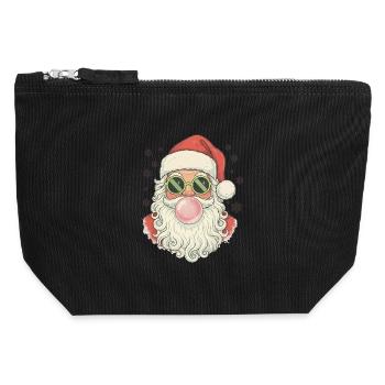 Santa Claus Bubble Gum - Canvas Reißverschluss-Täschchen (12 x 13 cm) - Schwarz - Vorne
