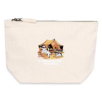 C’est drôle si je gagnais à la loterie, vous remarqueriez un yacht - Pochette zippée en toile 12 x 13 cm - blanc naturel - Devant