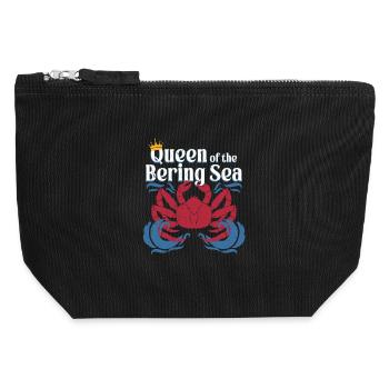 Crabe royal d’Alaska - Pochette zippée en toile 12 x 13 cm - noir - Devant