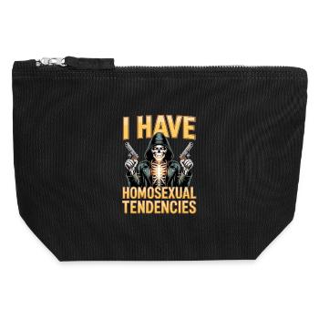 I Have Homosexual Tendencies Unwearable Bootleg - Canvas Reißverschluss-Täschchen (12 x 13 cm) - Schwarz - Vorne